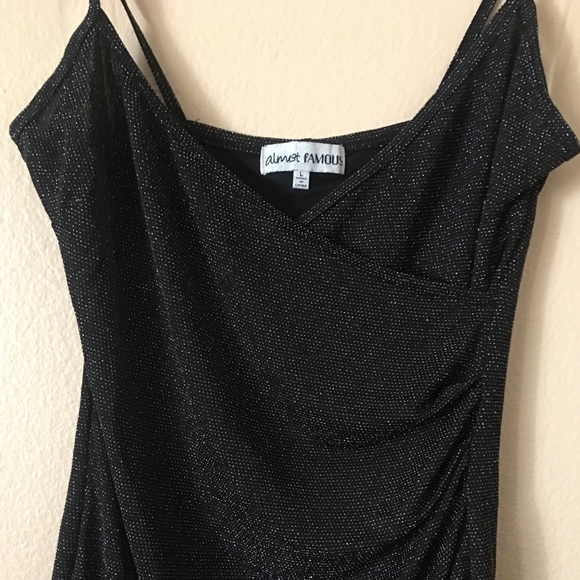 🥀 Shimmery Black Slit Dress 🥀 - Picture 6 of 11